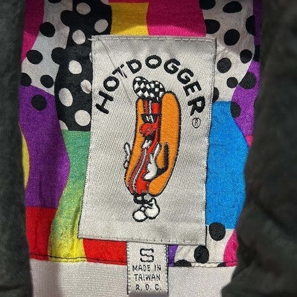 Vintage 80-90 hot dogger windbreaker zip light weight multi color print jacket - Picture 5 of 6